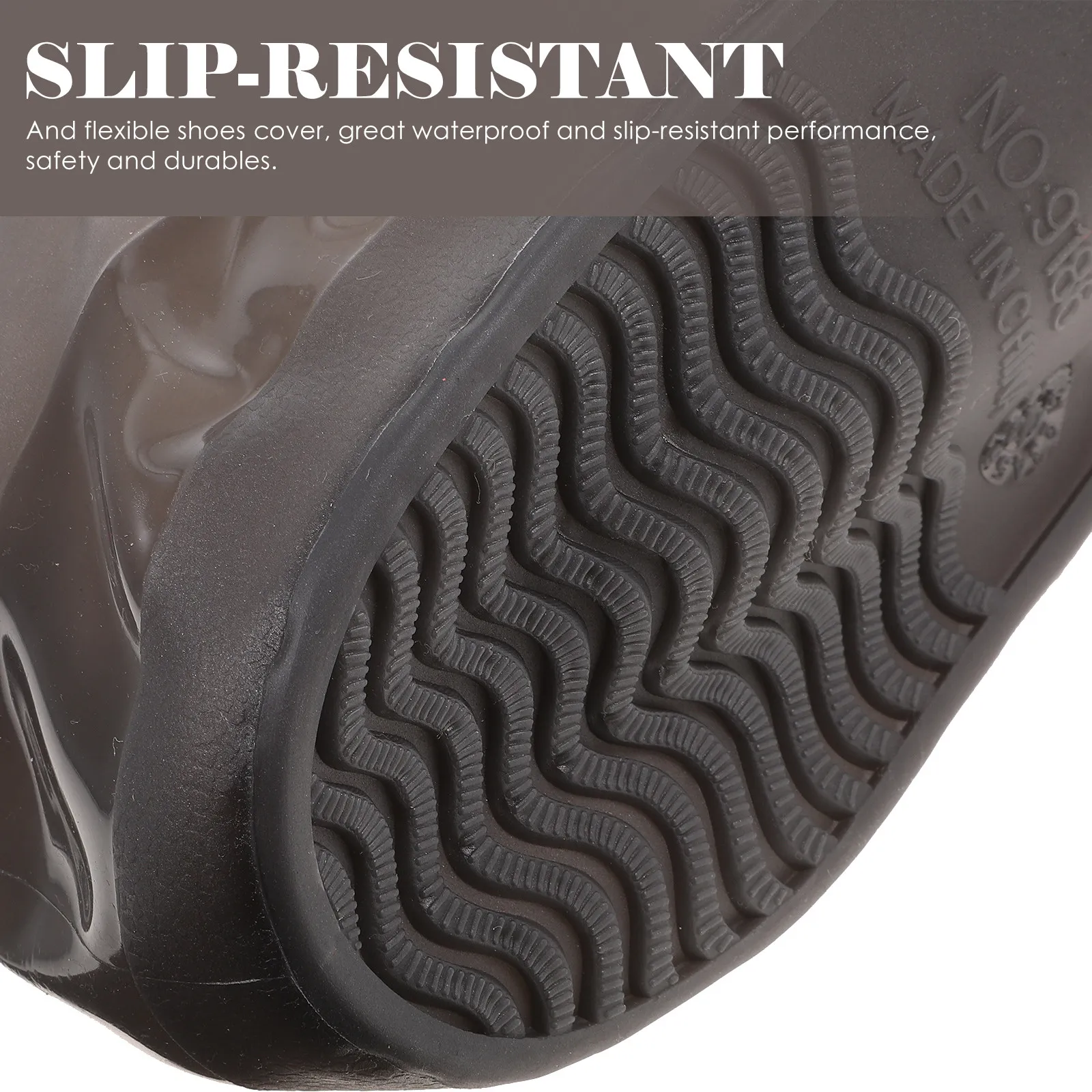 

1Pair Thicken PVC Waterproof Slip Resistant Shoe Covers Elastic Flexible Overshoes for Food Service Cooks Bartenders Outdoor