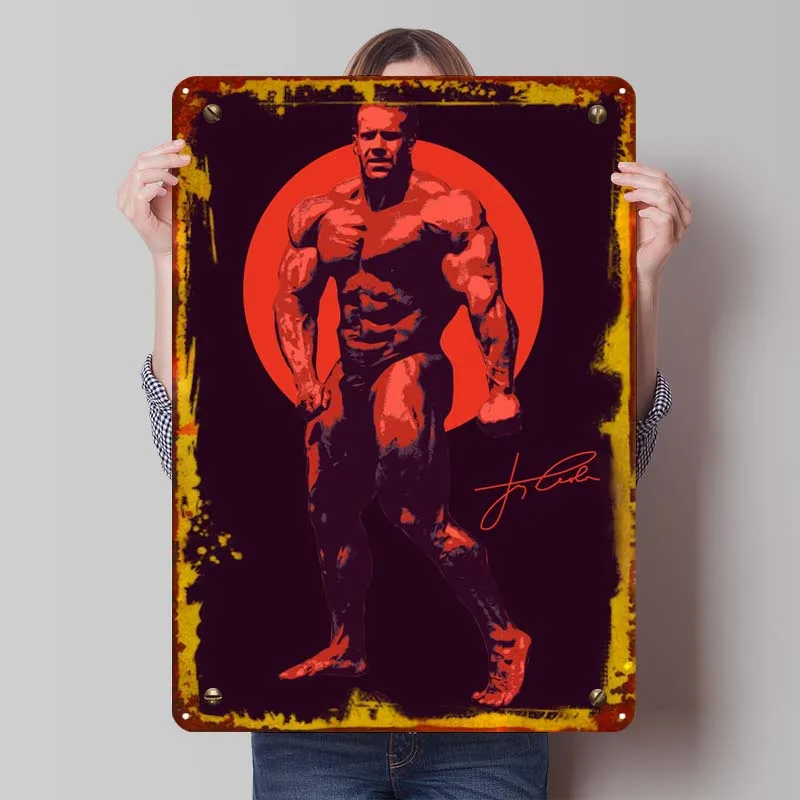 Jay Cutler Bodybuilder Sports Metal Poster Wall Decor Custom Metal Tin Signs for Wall Art Decoration Vintage Room Decor Men Home