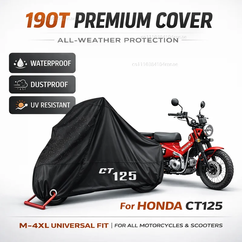 

Универсальный чехол для мотоцикла HONDA CT125 CT 125 2020 2021, 190T, водонепроницаемый, пылезащитный, с защитой от ультрафиолета, всесезонный