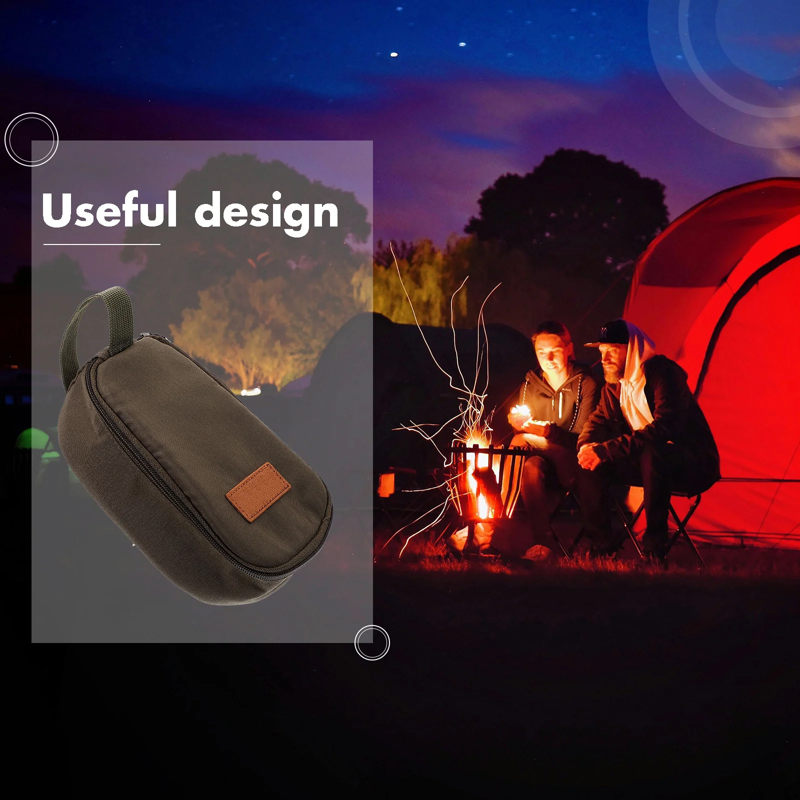 حقيبة أدوات المائدة للتخييم ذات سعة كبيرة من قماش أكسفورد حقيبة تخزين متعددة الوظائف منظم أدوات المائدة للنزهات الخارجية و