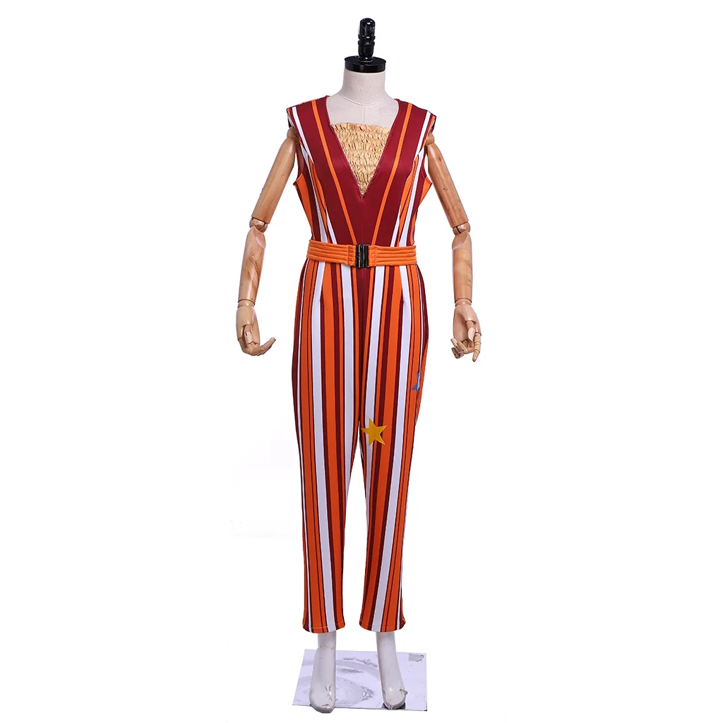 

Mamma Mia Here We Go Again Cosplay Costume Musical Women's Striped Bodysuit Performance Stage Costume Outfit for Women