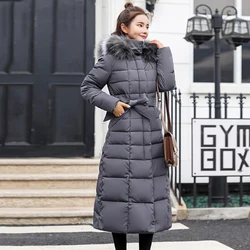 X-Long 2026 New Arrival Fashion Slim Women Winter Jacket Cotton Padded Warm Thicken Ladies Coat Long Coats Parka Womens Jackets