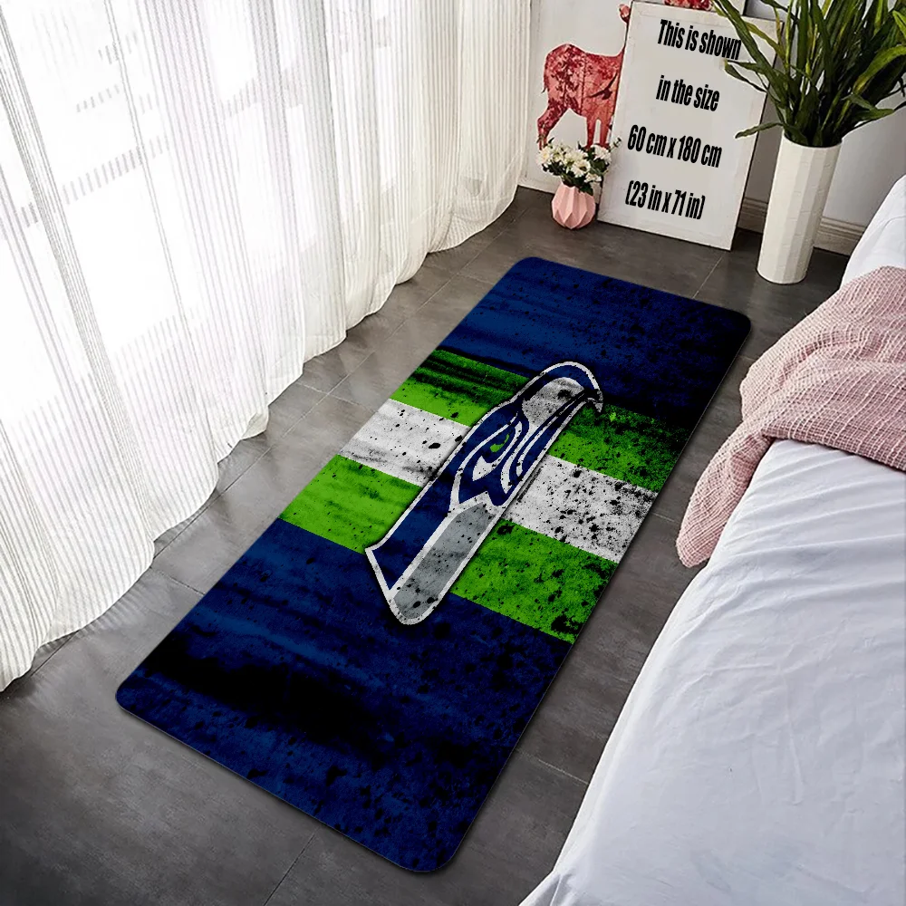 SeattleS SeahawkS Floor Mat for Hallway on the Floor Cute Rug Room Rugs Front Door Mat Entrance Outdoor Carpets Home Decor Items