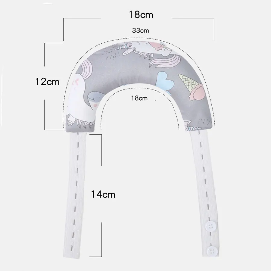 وسادة تصحيح Torticollis لتشكيل الرضع وسادة على شكل هلال للأطفال مع وسادة دعم للرقبة بإمالة الرأس