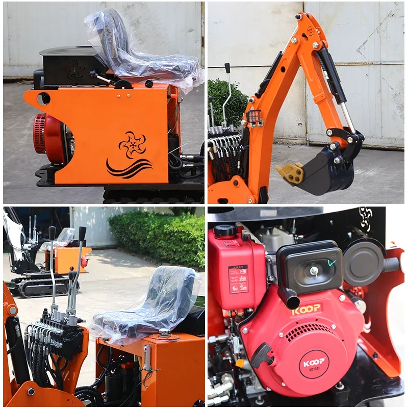 Per Kubota 0.8 Ton EPA Motore Mini Escavatore 1 Ton 2 Ton Fattoria Piccolo Micro Scavatore Spedizione Gratuita In Vendita