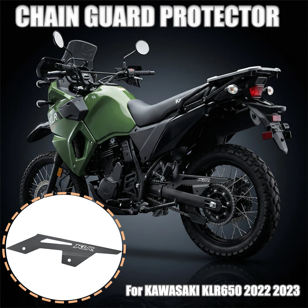 

For KAWASAKI KLR650 2022 2023 Motorcycle Chain Guard Sprocket Cover Protection Frame CNC Aluminum Dirt Accessories KLR 650