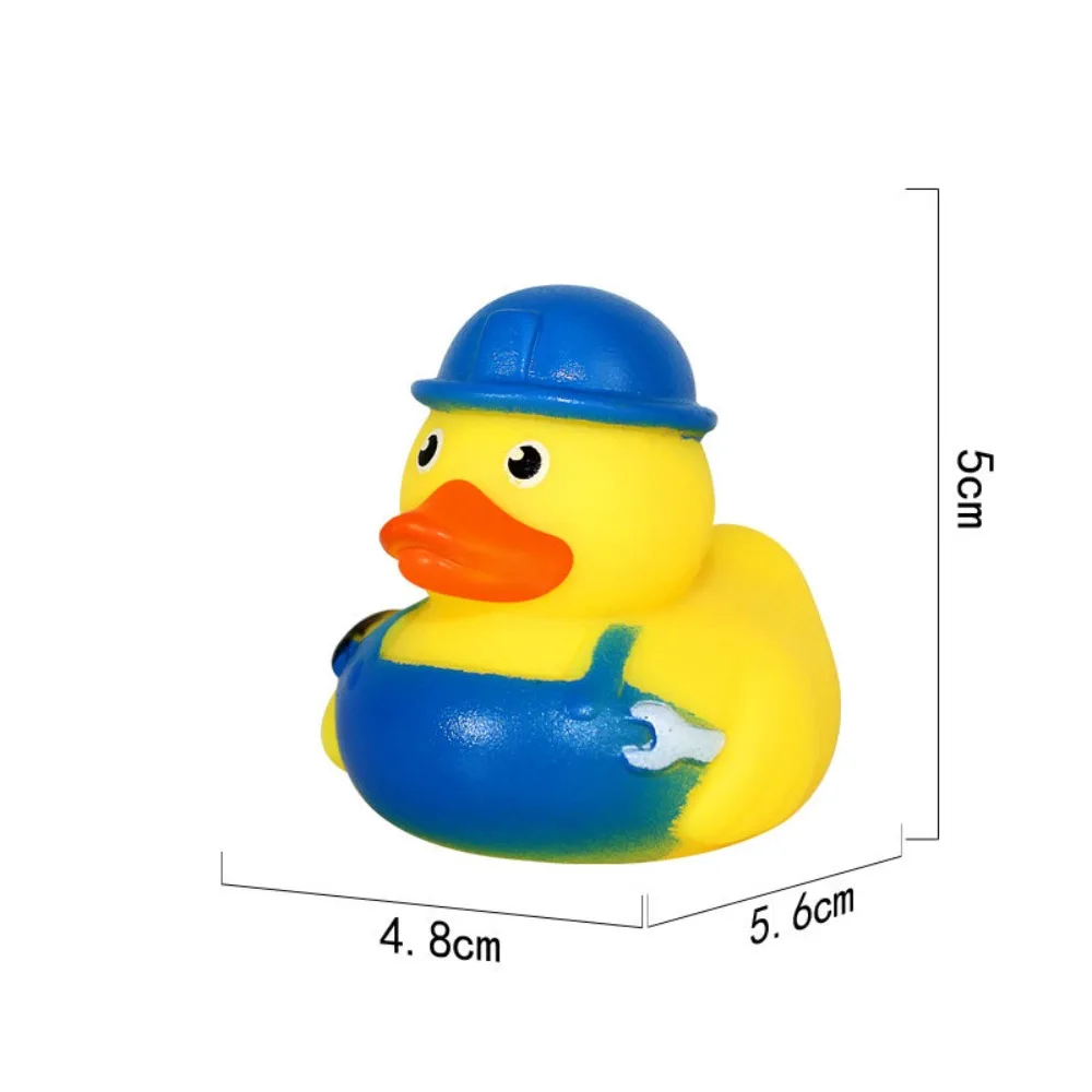 Venda quente pequeno pato amarelo criança brinquedos de borracha bonito brinquedos de água espremer som brinquedos engraçados crianças
