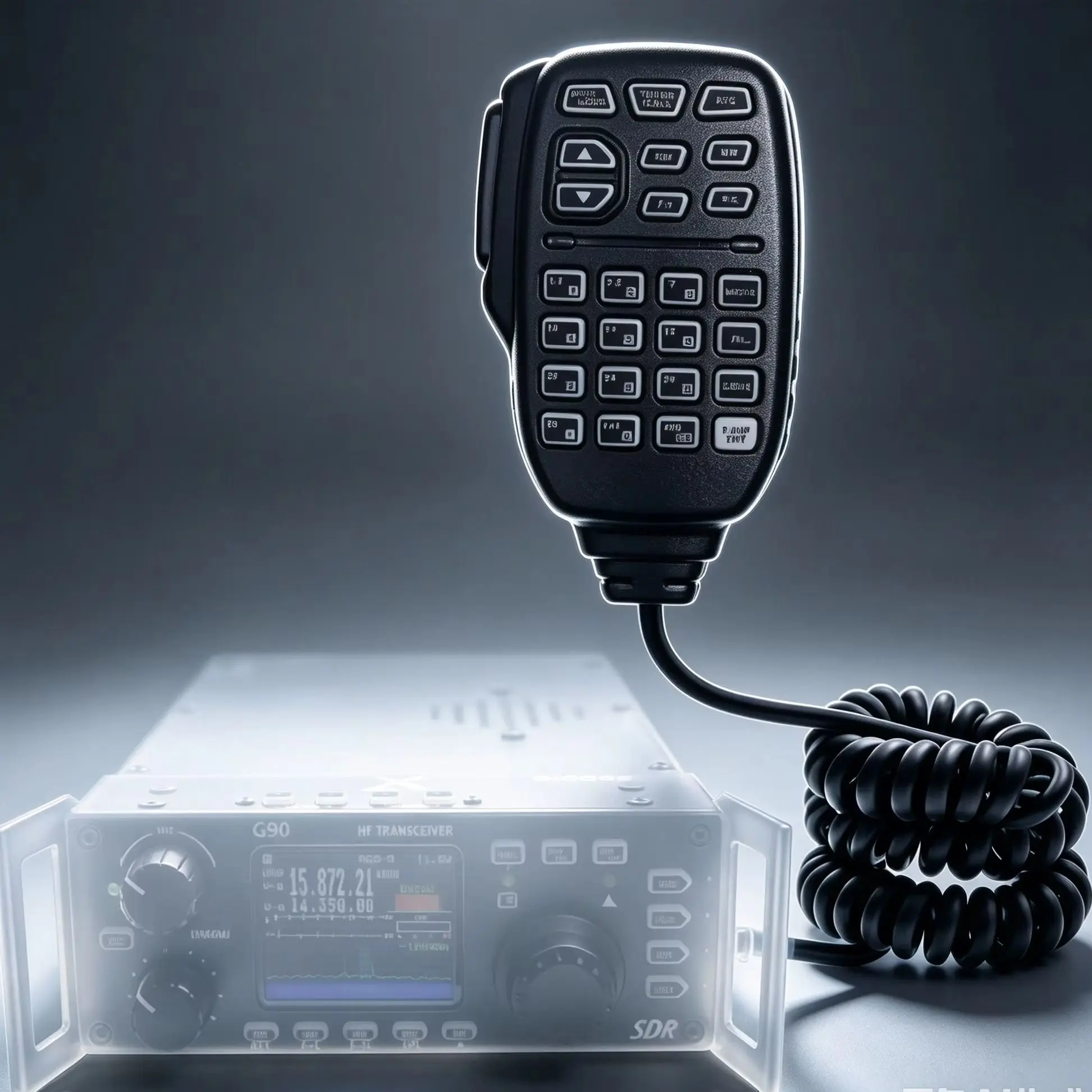 New Original MIC-G90 HF Transceiver Microphone PTT Button for Xiegu G90 X108G X6100 0.5-30MHz Amateur Radio Replacement Hand Mic
