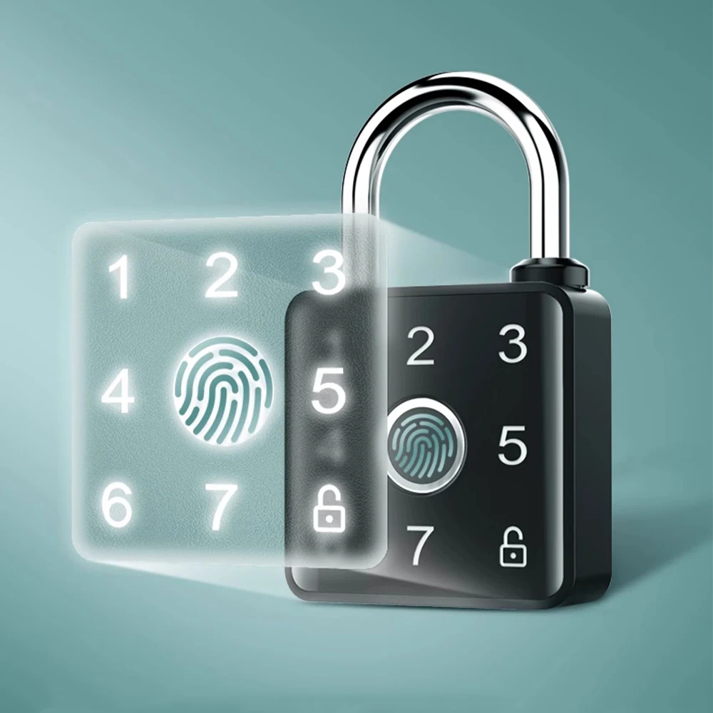 Mini Fingerprint Padlock Password Code Waterproof Portable APP Remote Unlock NFC Card Tag Anti-theft Backpack Suitcase Locks