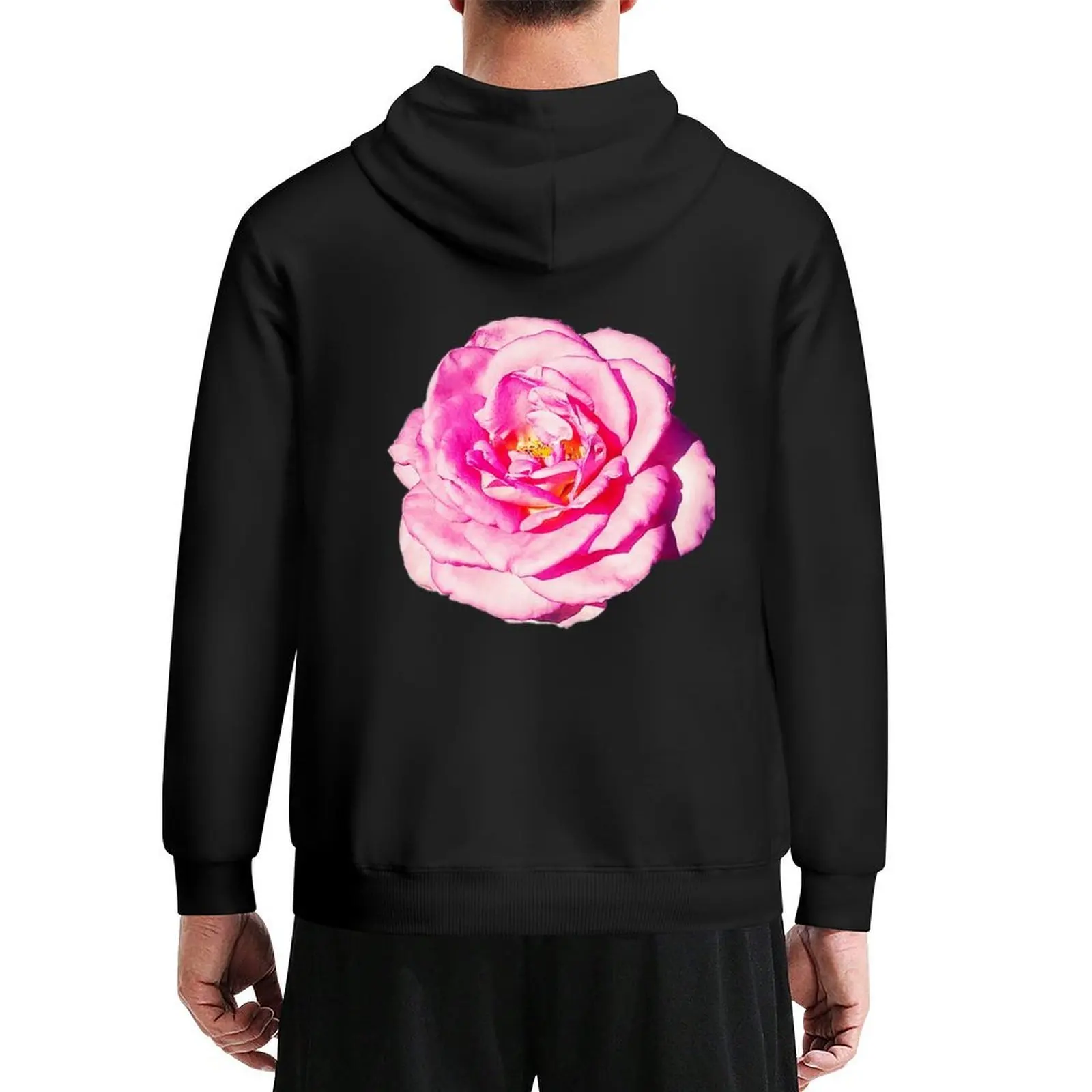 

Passionate Pink Rose Hoodie men wear mens clothing men's clothes korean clothes new in hoodies and blouses