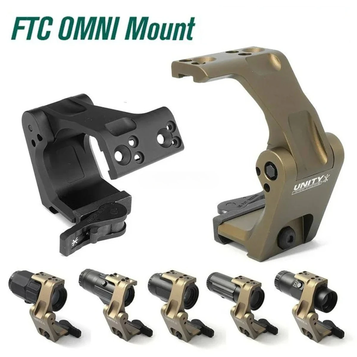 UNITY Fast FTC OMNI Mount Optic Riser Mount For Aimpoint T1 T2 EOTECH G33 G43 G45 Mount HEIGHT 2.26
