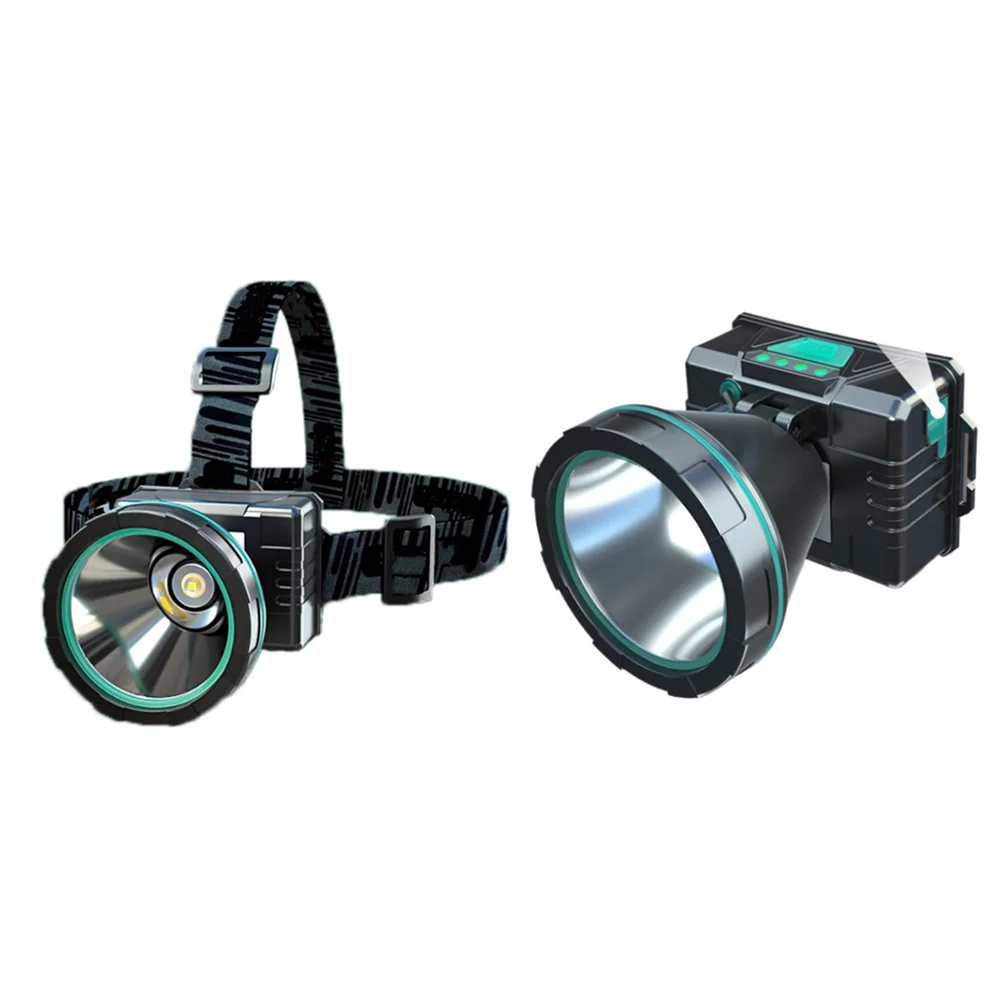 Headlamp With Strong Light, Rechargeable Long-Range Ultra-Bright Head-Mounted Ultra-Light Night Fishing Special Miner's Lamp