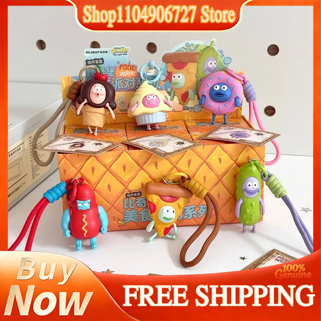 

Spongebob Bikini Bottom Food Party Series Blind Box Pendant Bag Charm Car Keychain Decorative Hanging Ornament Fans collection
