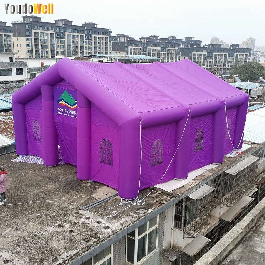 Customized Purple Wedding Tent noble elegant inflatable square tent for party/wedding/paintball games and different events