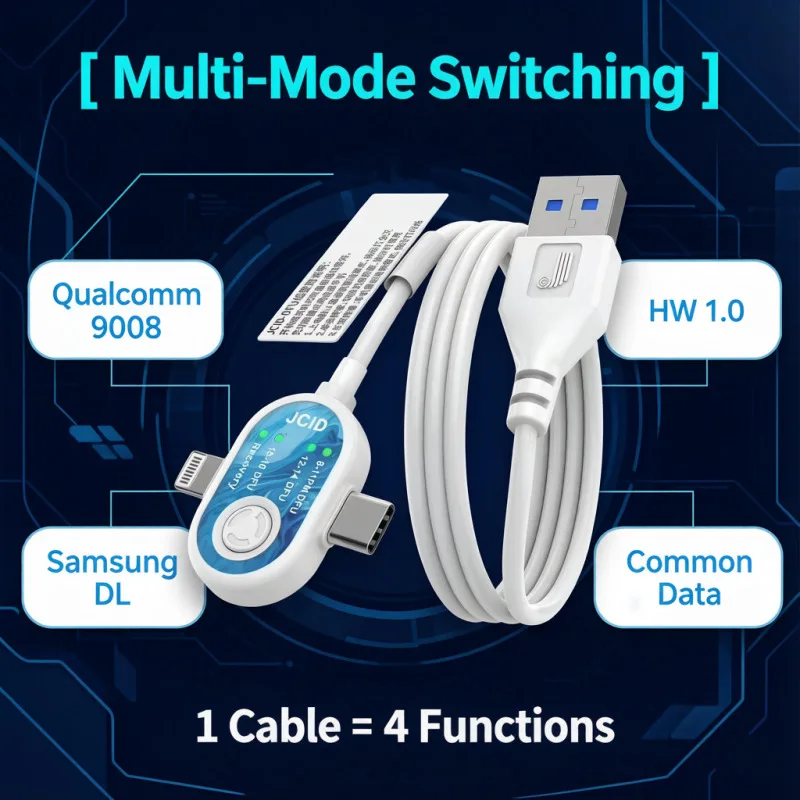 JCID DFU Cable Auto DFU No Button No Disassembly Deep Flashing for iPhone 8-16 iPad Pro Mac Pro A1990 A2141 A1989 M1 Repair