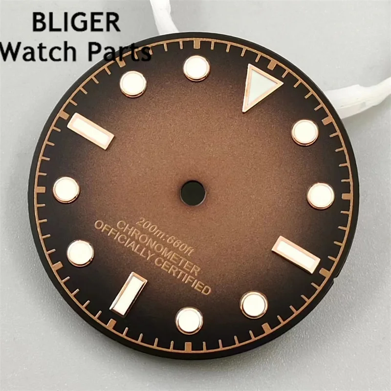 BLIGER 29mm watch dial C3 Green luminous fit NH35 NH36 ETA2824 2836 Miyota8215 DG2813 3804 PT5000 movement