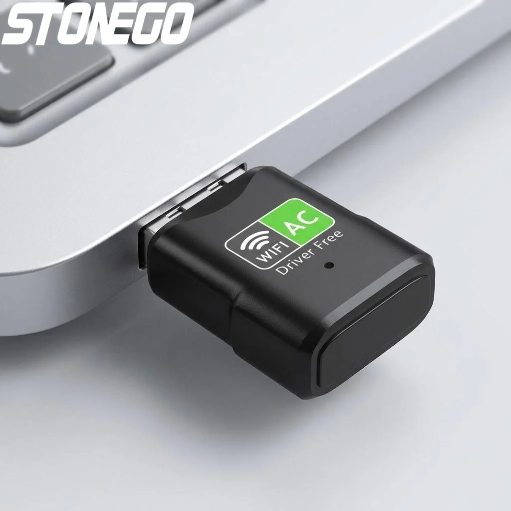 

USB-адаптер Wi-Fi AC600, двухдиапазонный (2,4 ГГц и 5 ГГц), миниатюрный беспроводной сетевой адаптер для ПК и ноутбуков, поддержка Windows 11 и 10