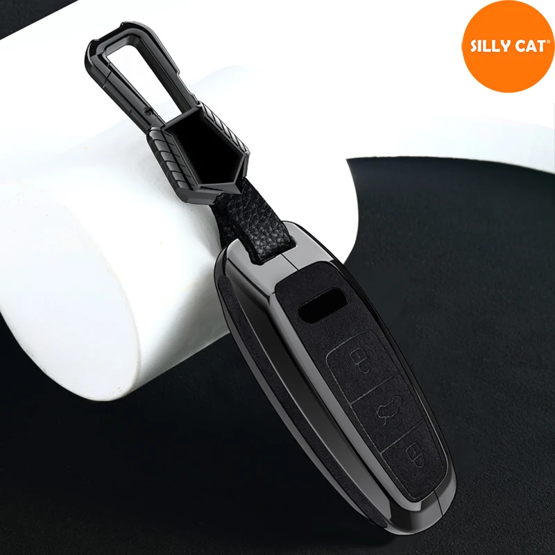 

Car Key Fob Case Cover Bag Protector Suitable For Audi Key Fob Cover Case A6 C8 A7 4KA A8 4N2 4N8 Q8 4MN Car Styling Accessories