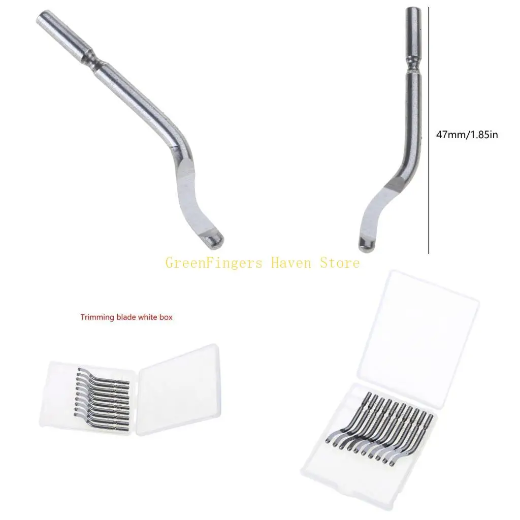 

F68D Deburring Tool 10Pcs BS1018 Knife Deburring Tool for Metal, Aluminum, Metal, Plastic Pipe, Printing, Brass