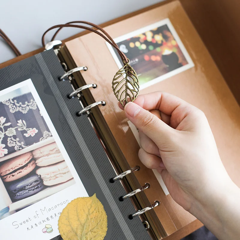 Vintage Travel Memory Book Loose-leaf Binder Photocards Scrapbooking Album Creative Film-covering Scrapbook Album De Fotos