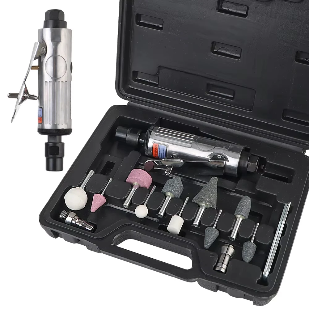 Air Grinder Mill Engraving Tool Car Tool Grinding Polishing Machine Kit Pneumatic Die Grinder 1/4