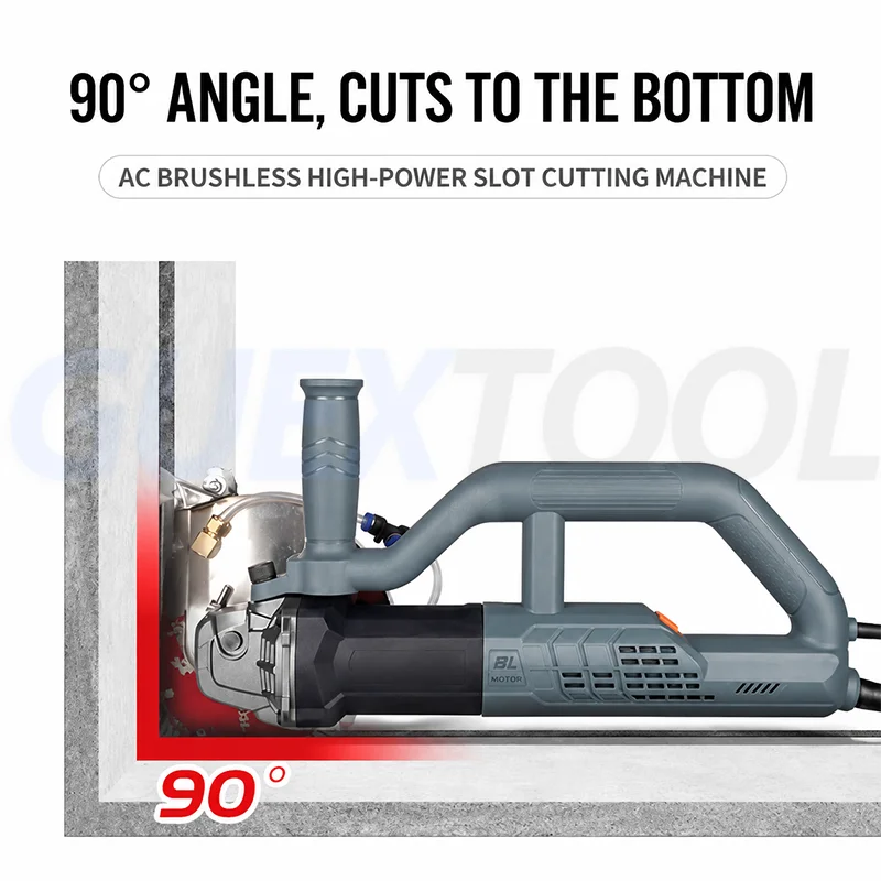 Electric Grooving Machine Wall Chaser Dust-Free Cutting Tool Brushless Motor Concrete Wall Slotting Machine For Construction