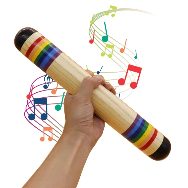 Wooden Rainstick Rainmaker Musical Instrument Toy for Kids Hand Shake Rain Shaker Music Game Educational Rattle for Baby