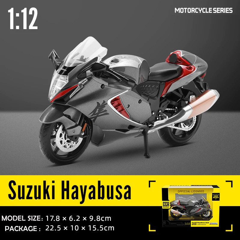 

Official Licensed 1:12 Suzuki Hayabusa Alloy Motorcycle Model Decoration Luxury Motorcycle Toy Collectible Miniature Voiture