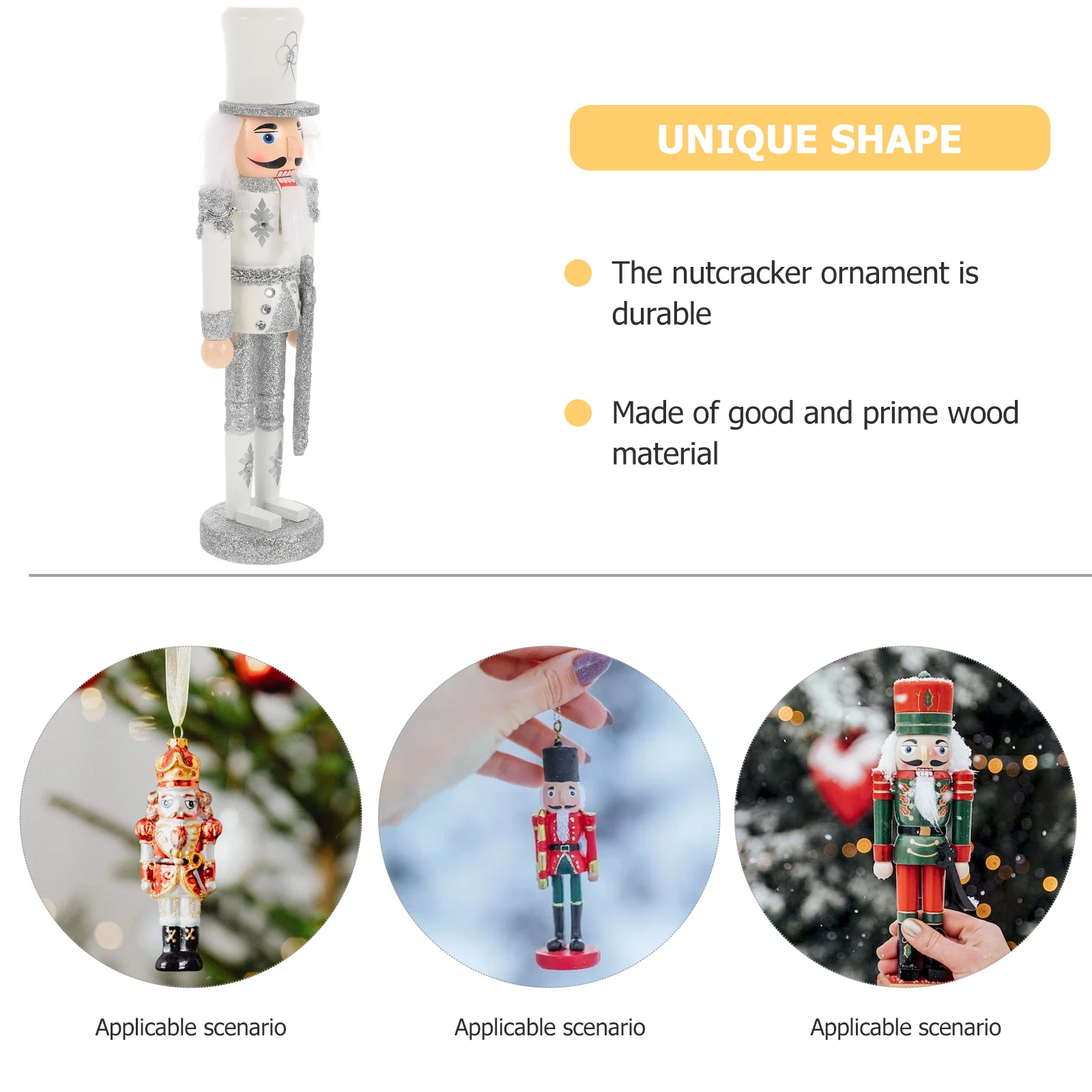 

Nutcracker Ornament Classic Soldier Figurine Gifts Puppet Figure Wood Nutcrackers Decor Decorations