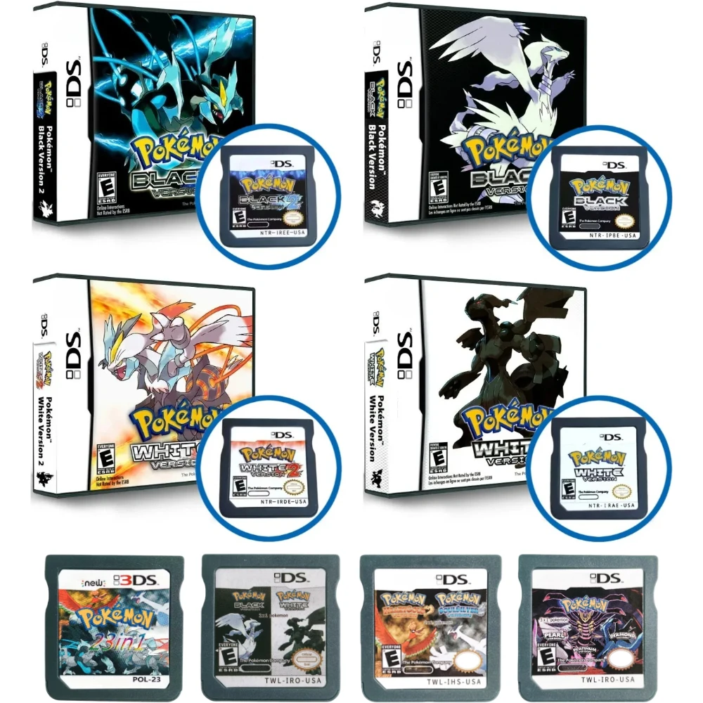 pokémon NDS Game Card 3DS 2DS DS Card SoulSilver HeartGold Platinum Game Card Game Card BLACK Collecting Hobbies Classic Game