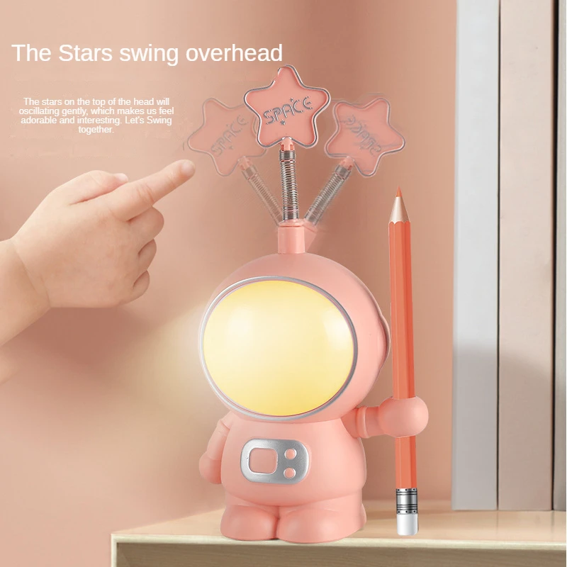 LED Charging Desk Lamp Creative Eye Protection Space Astronaut Night Light