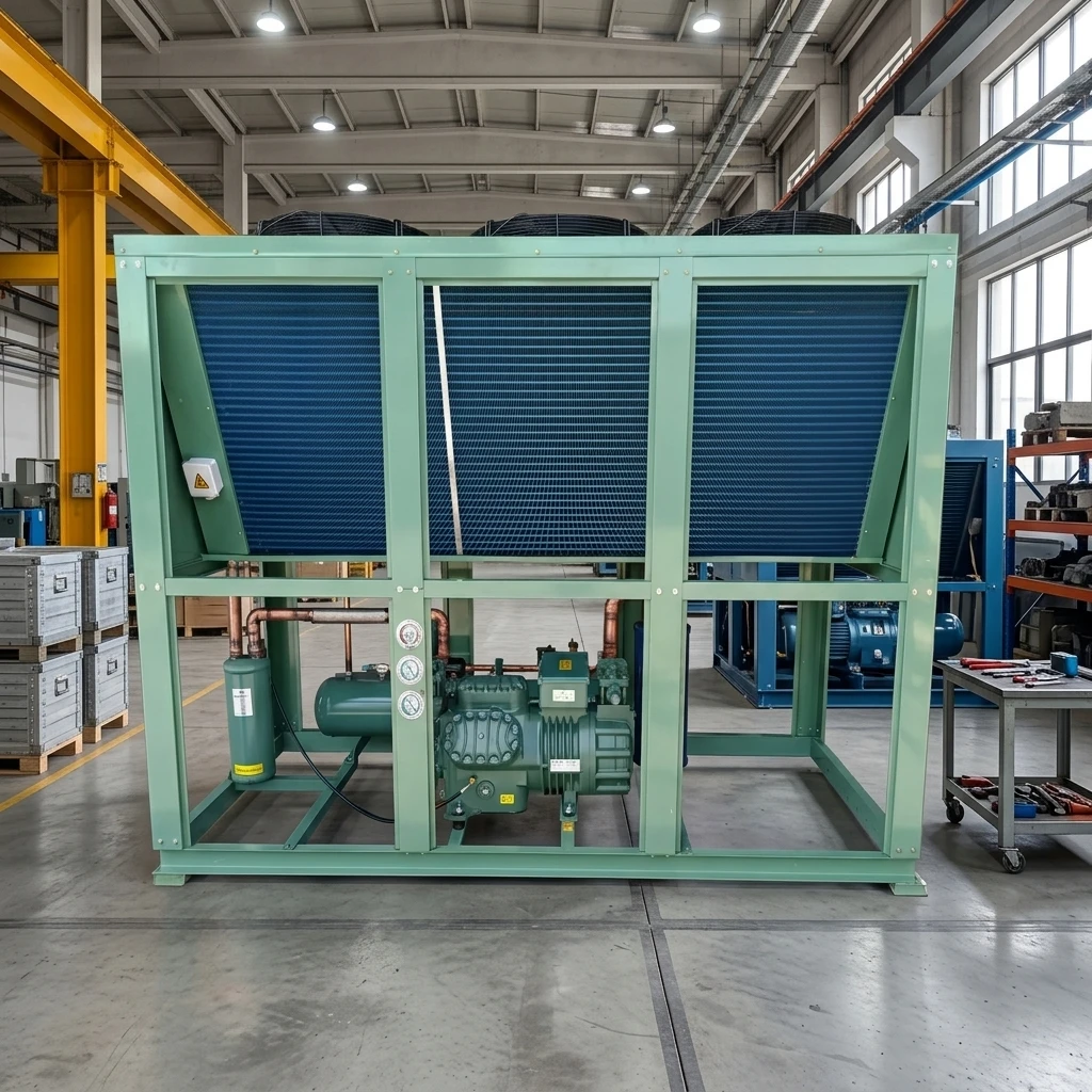 40HP Energy Saving Open Type Air Cooled Condensing Unit with Motor for Industrial Cold Storage Rooms