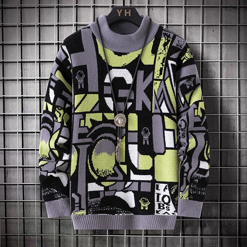 Sweater For Men Men's Clothing Streetwear Male Pullovers Spring Fashion Autumn Men's Sweat-shirt Knit Casual Hombre Warm Solid