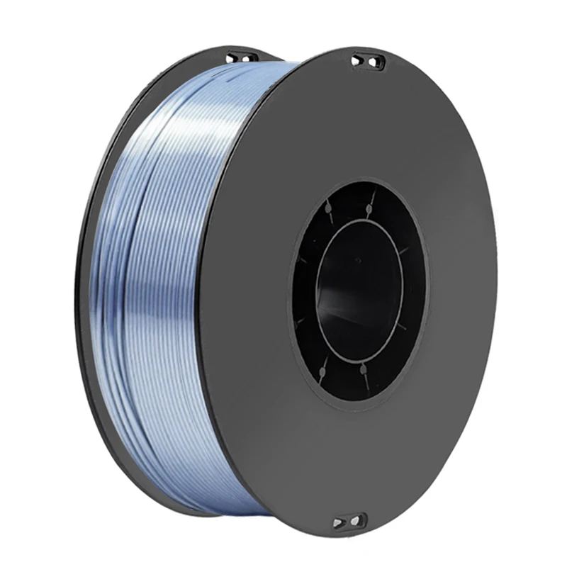 Filament d'impression 3D double couleur, 1Kg, soie PLA bleu argent 1.75MM, matériau d'impression soie PLA argent bleu 2 couleurs 200g