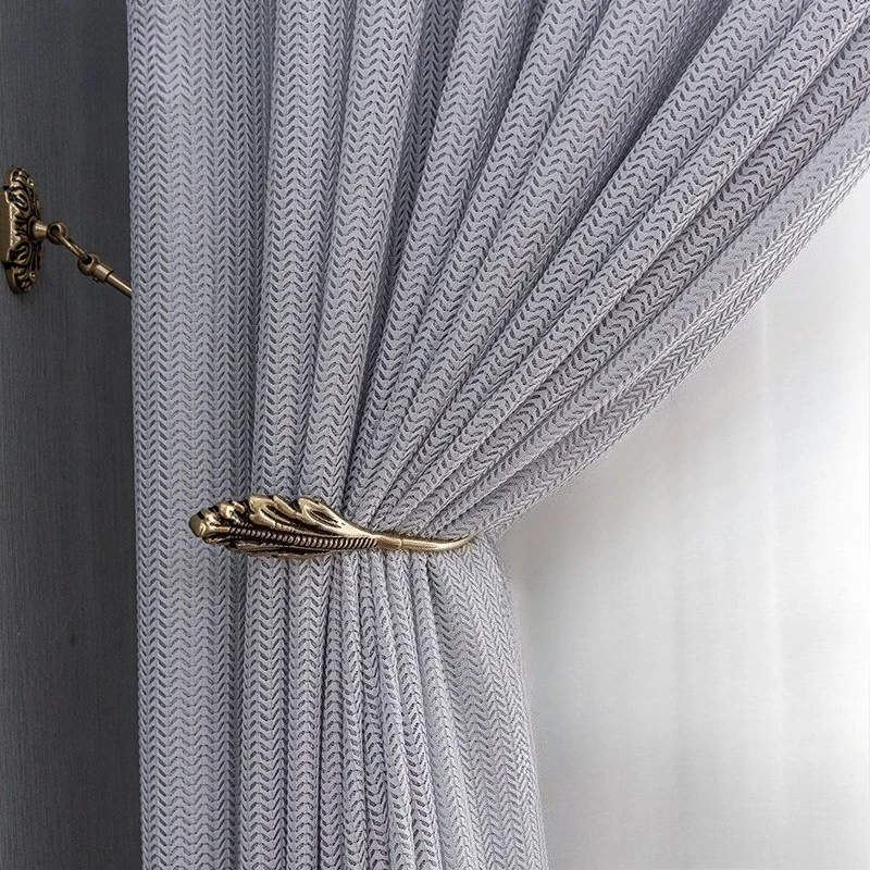 Nordic Simple Gauze Curtain Translucent Window Screen Bay Window Custom Size Elegant Fabric Sheer Modern Window Decor Kitchen
