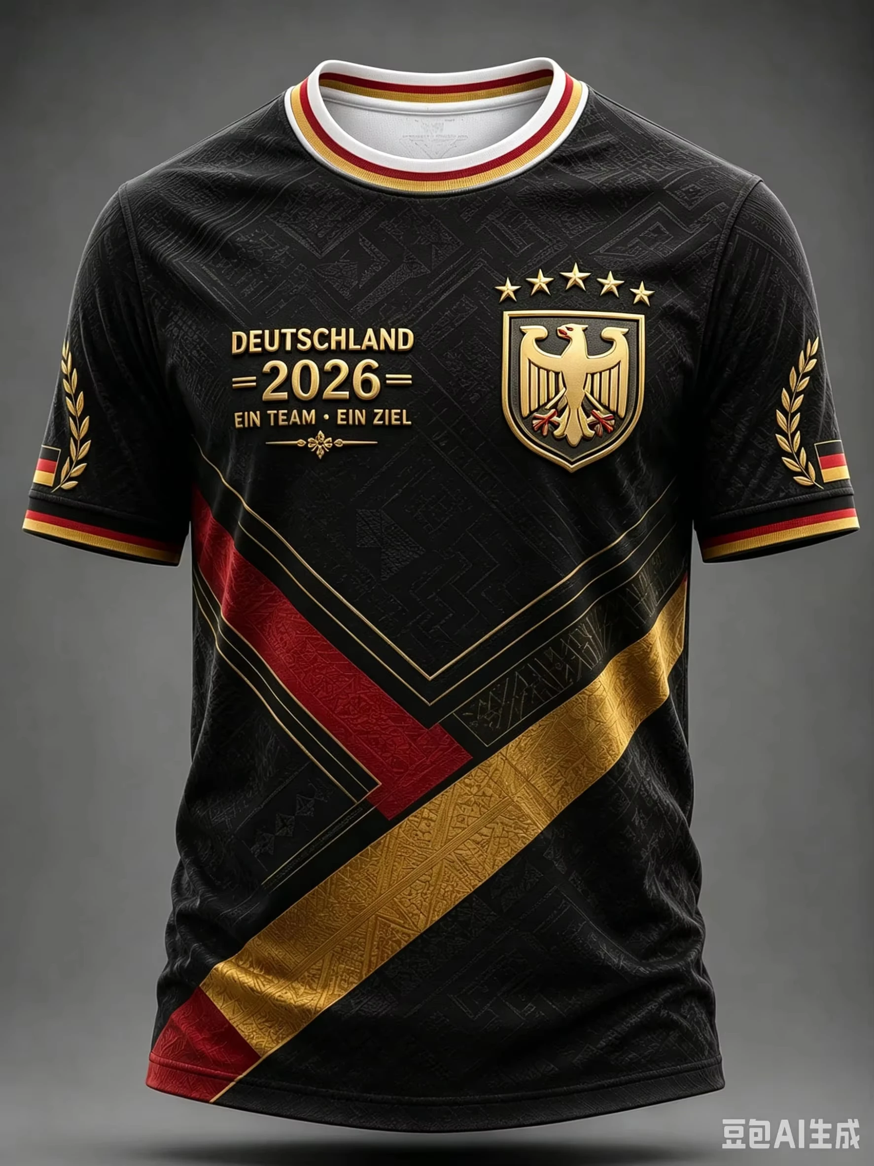 Best Germany 2026 Black Soccer Jersey Golden Eagle Print Breathable Quick-Dry Football Shirt for Men