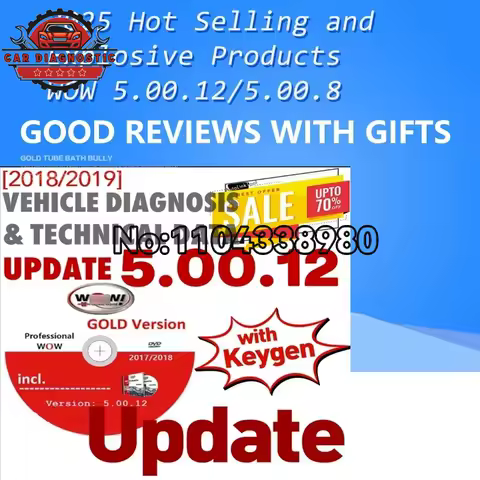 WOW! ! ! !2026 Hot Sale V5.00.12 WOW 5.00.8 R2 TCS Multi-Diagnostic Car Software Repair Tool with Kengen