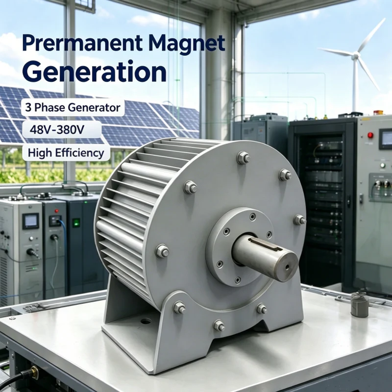 50KW Low Speed Permanent Magnet Generator 48V 96V 110V 220V 380V 3 Phase AC Alternators Use For Motor Drive Water Wind Turbine