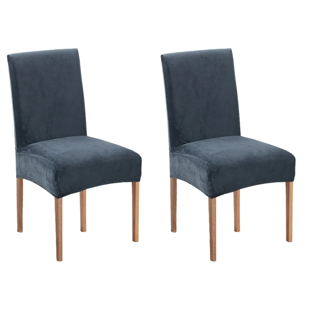 2pack/lot Tightly Fit Dining Chair Covers - High-end Texture For Wedding Machine Washable Elastic