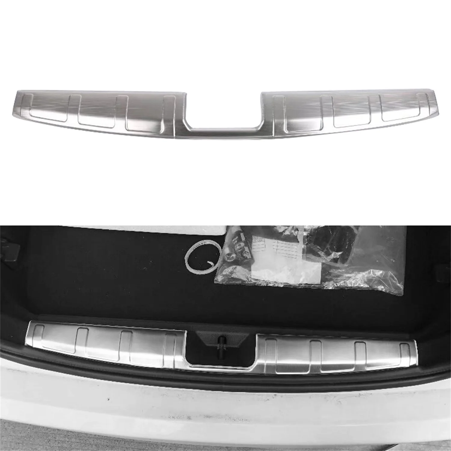 

For BMW MINI F55 5-Door, F56 3-Door 2014-2021 Rear Trunk Inner Bumper Guard Sill Plate Protector Plate Cover 1PCS