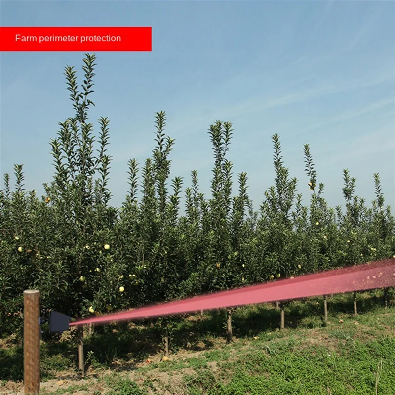 A46U US Plug Solar Driveway Alarm System 1/4 Mile Transmission Range Weatherproof Motion Sensor Detector Security Alert