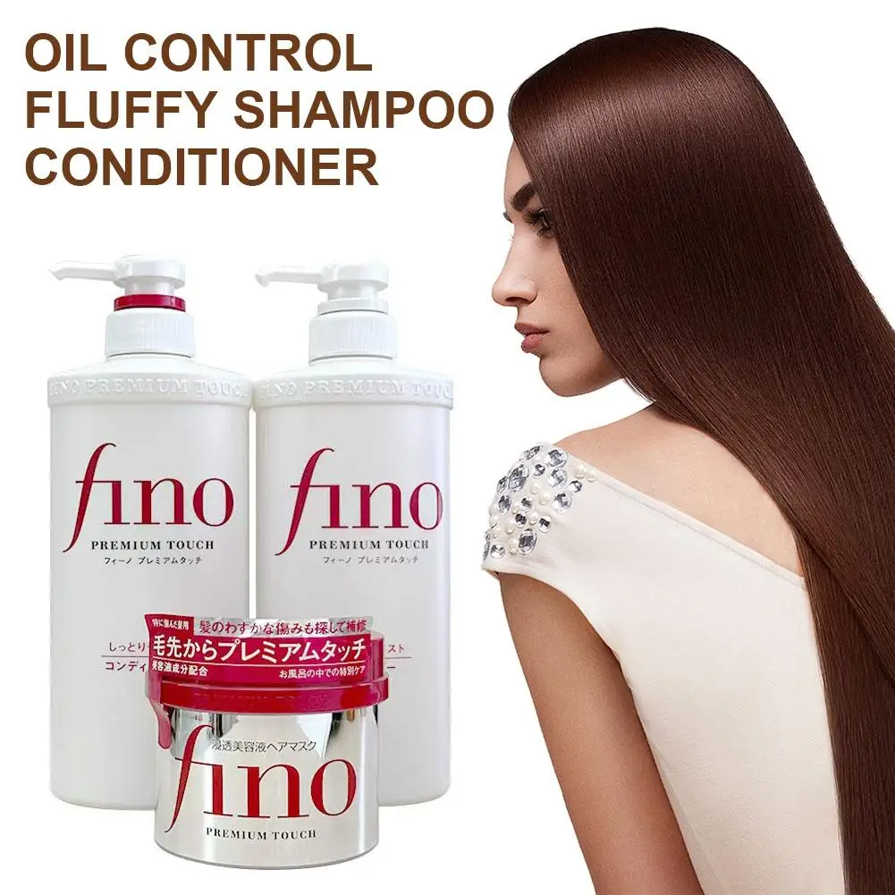 550ML Fino Japanese Shampoo & Conditioner Oil Control Fluffy Anti-Frizz Deep Nourish Repair Damaged Hair High Permeability Hair