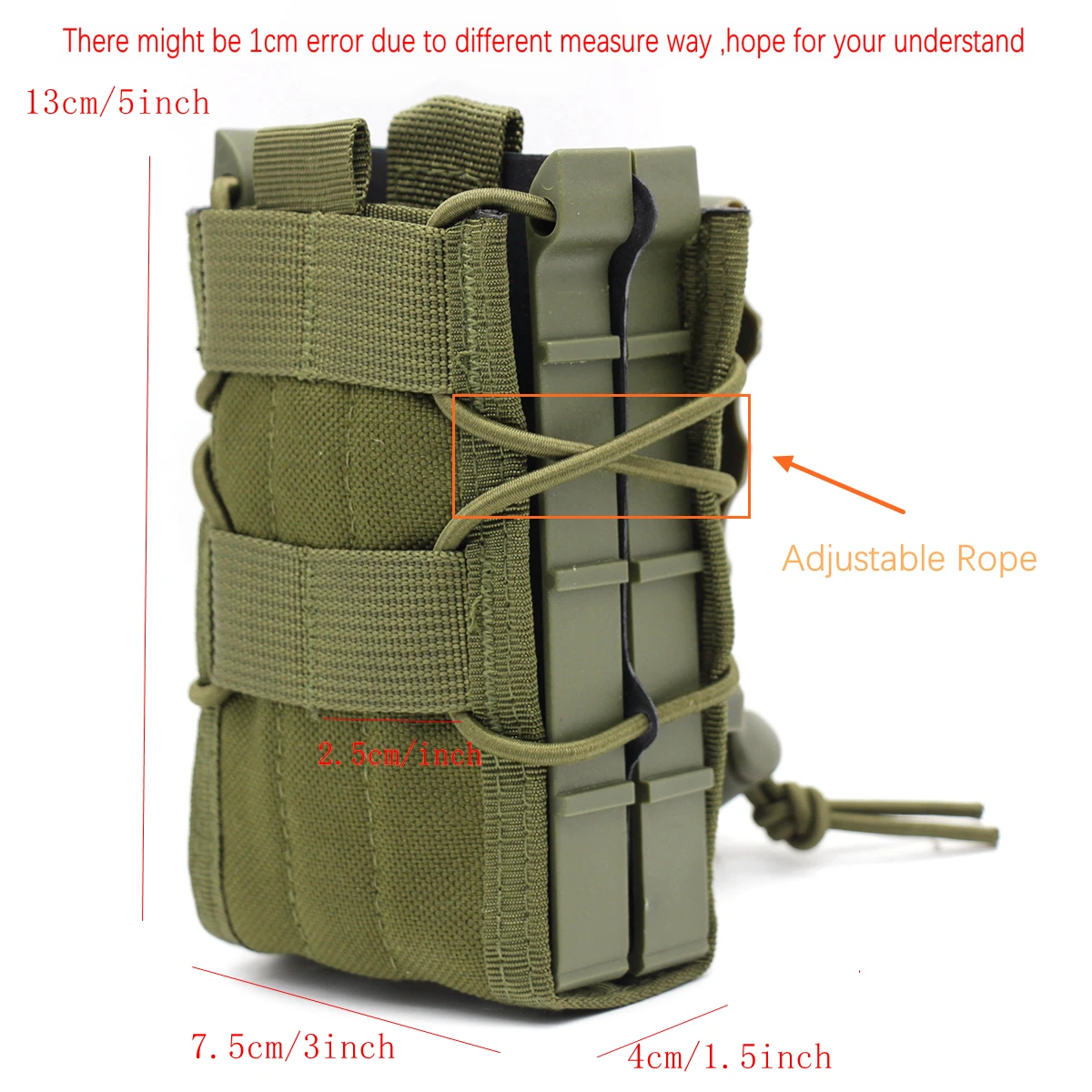 كيس تخزين المجلات التكتيكية في الهواء الطلق 5.56 سترة بحزام CS مرنة مزدوجة مع وظيفة تحمل الحمل MOLLE للبندقية والبندقية