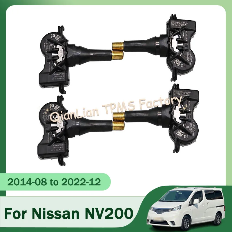 TPMS Reifendruckkontrollsystem 4 Stück 40700-3AN0D 315 MHz für Nissan NV200 Xterra Reifendrucksensor 407003 AN0D