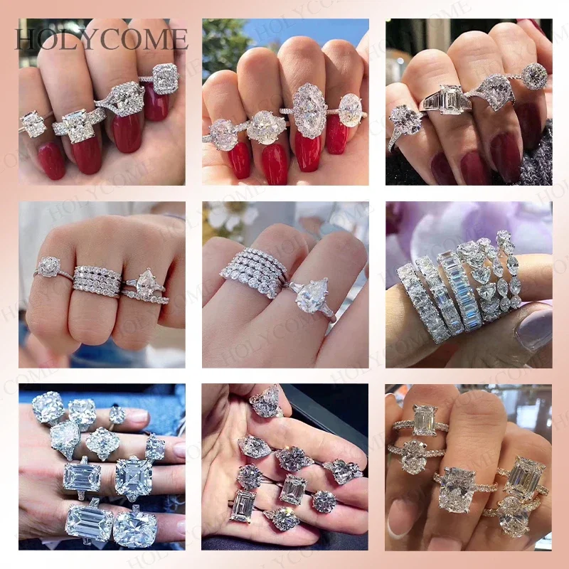 925 Sterling Silber Moissanit-Ohrringe für Damen mit Doppelreifen, gebürstetem Metall, eleganter Party-Schmuck – Detail 18
