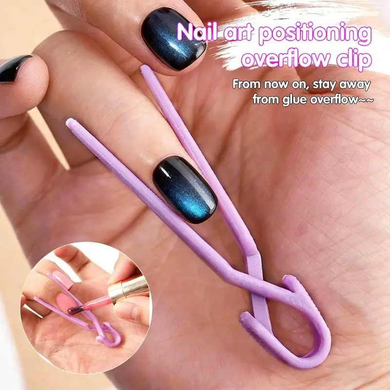 20Pcs Nail Clip Set Oil Polish Spill Proof Color Nail Art Coloring Protection Clips Manicure Tools To Prevent Leakage Off