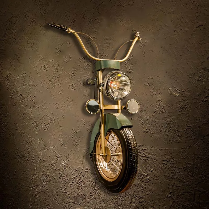 Industry Wind Metope Decoration Retro Bar Shop Wall Hanging Motorcycle Pendant Fashion Creative Restaurant Ornament Wrought Iron