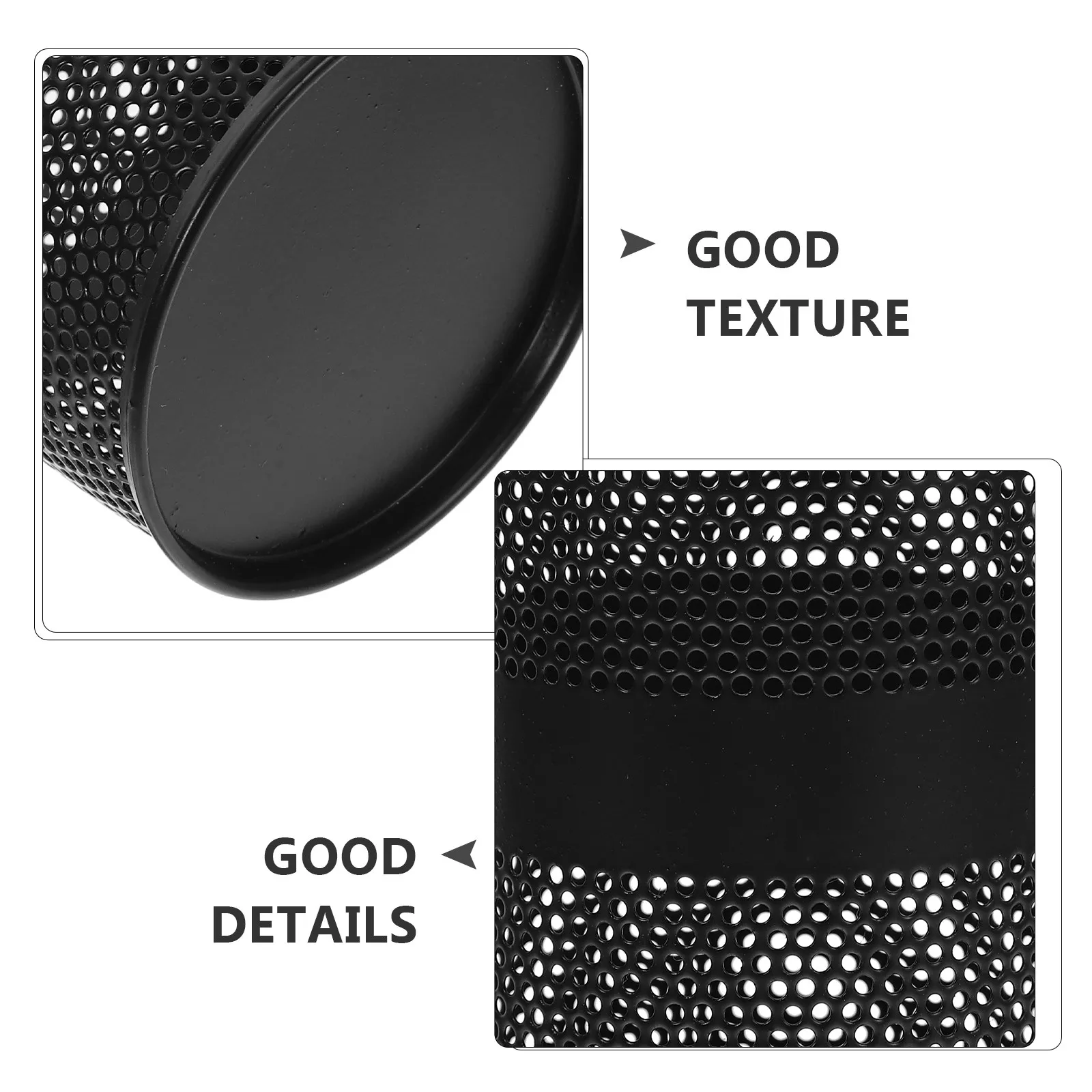 Metal Mesh Pen Holder Desk Organizer Sturdy Wear Resistant Pencil Cup with Non Slip Base for Office School