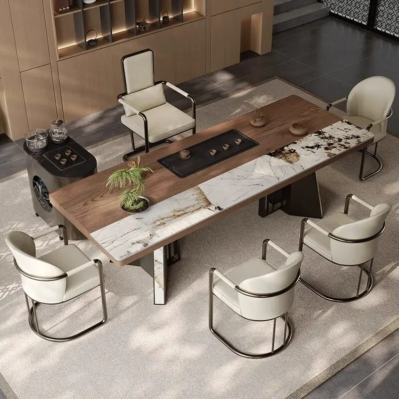

LTT Modern New Chinese Luxury Stone Tea Table Office Tea Making Integrated Kung Fu Tea Table