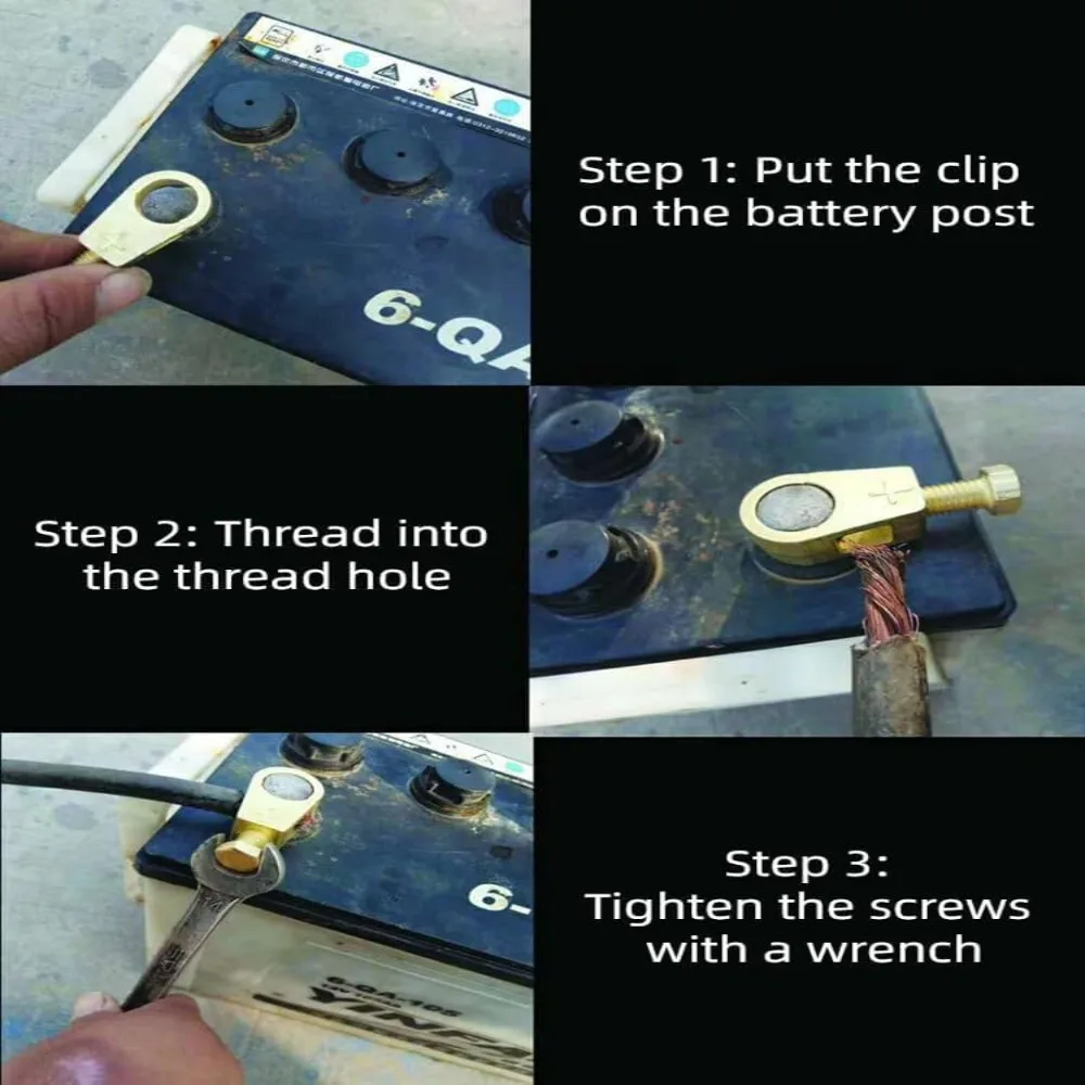 4Pcs Copper Battery Terminal Car Accessories Parts Battery Connection Clip Battery For Car